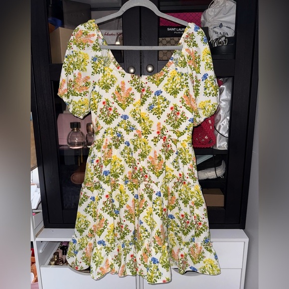 Laundry by Shelli Segal Floral Puff Sleeve Dress - Picture 6 of 9